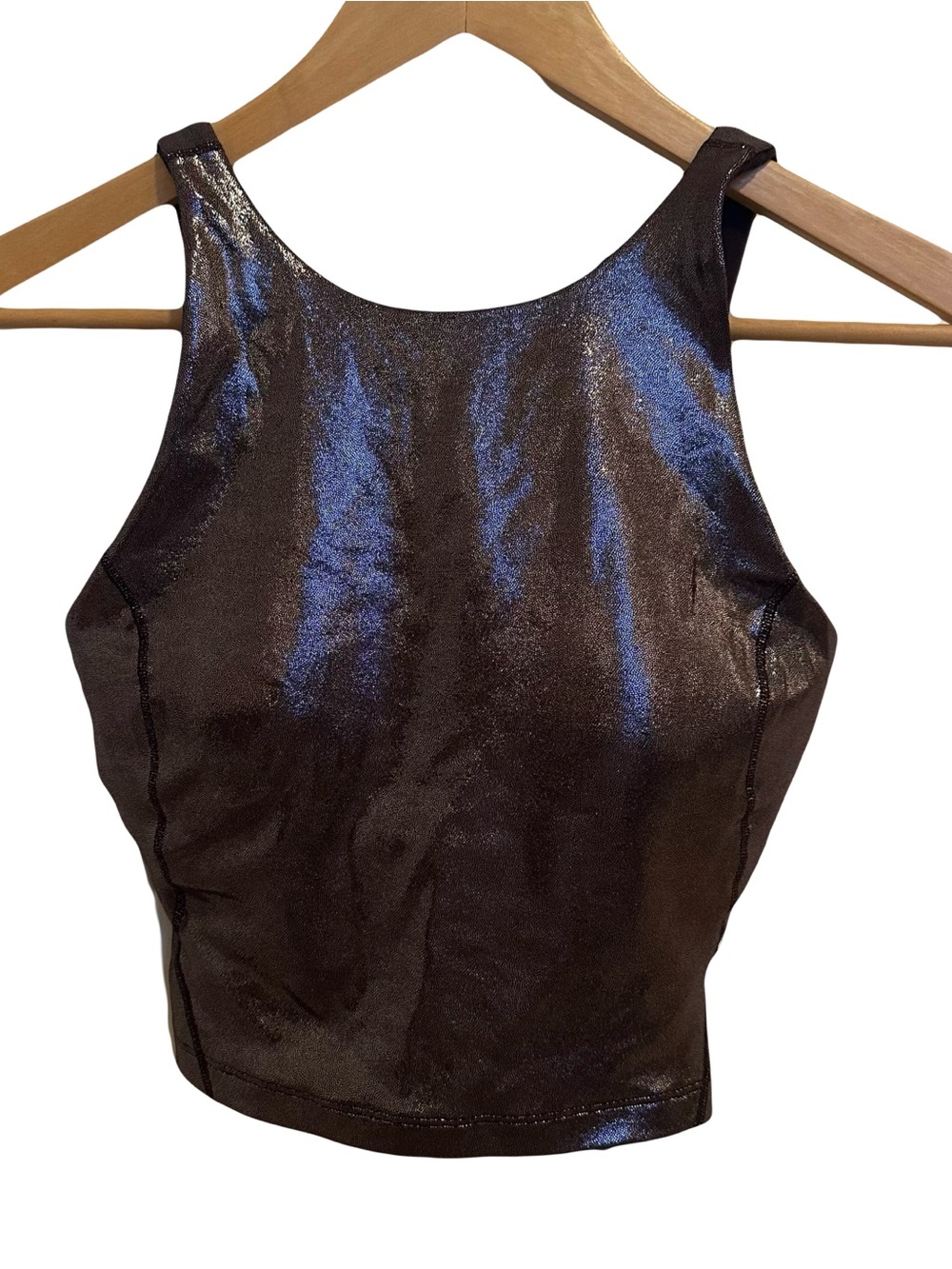 lululemon athletica Metallic Brown High-Neck Tank Top